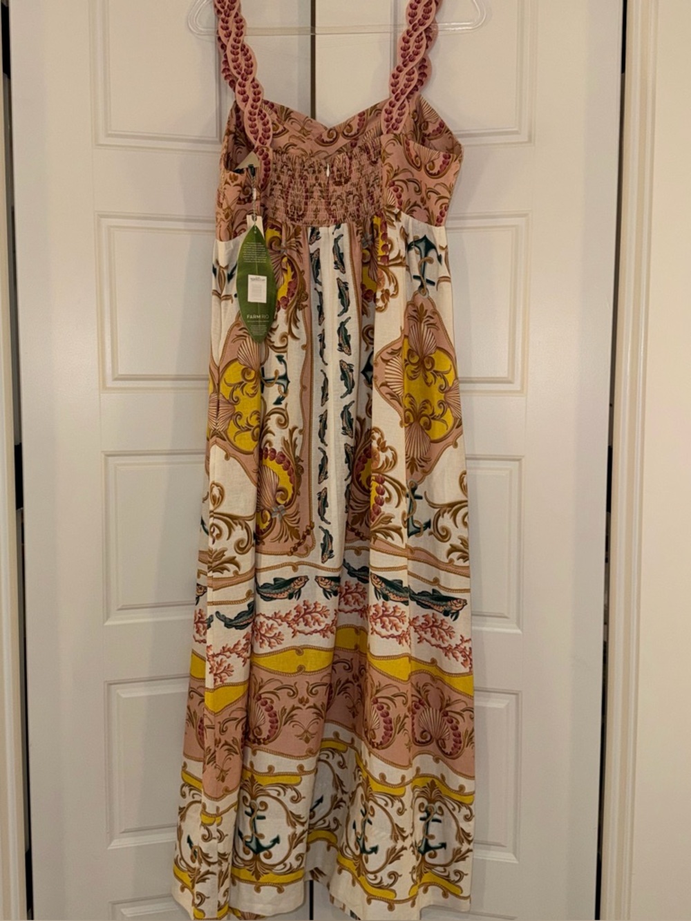 NWT Anthropology FARM RIO Sleeveless Maxi Dress Women's Size XL Maritime Magic - Picture 7 of 15